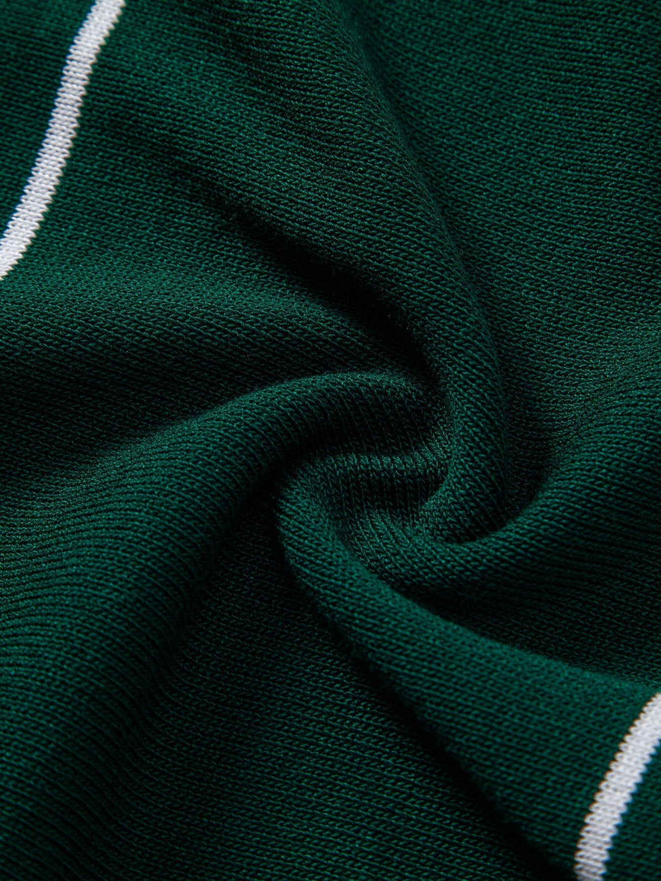 David | Stripe Zip Up Knitted Polo Shirt