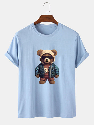Ubaldo® | Bear In Leather Jacket Print T-Shirt