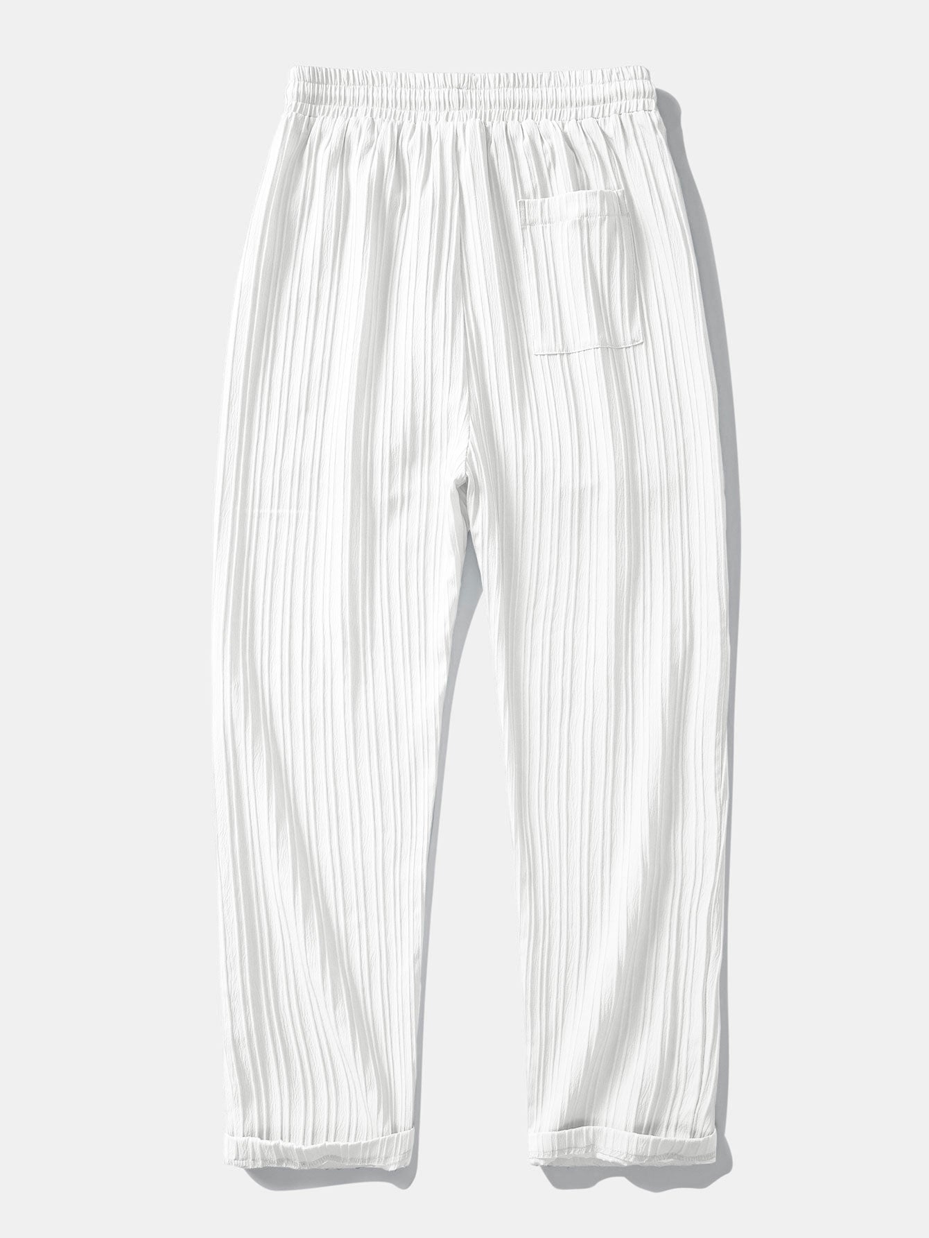 Asdrúbal® | Striped Jacquard Cuban Collar Shirt & Straight Leg Pants