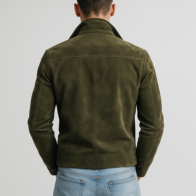 Men's Classic Casal Lapel Sede Doble Breasted JacketK