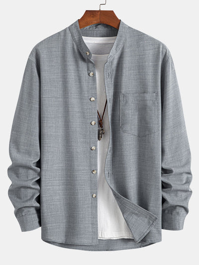 Alboin® | Long Sleeve Stand Collar Shirt
