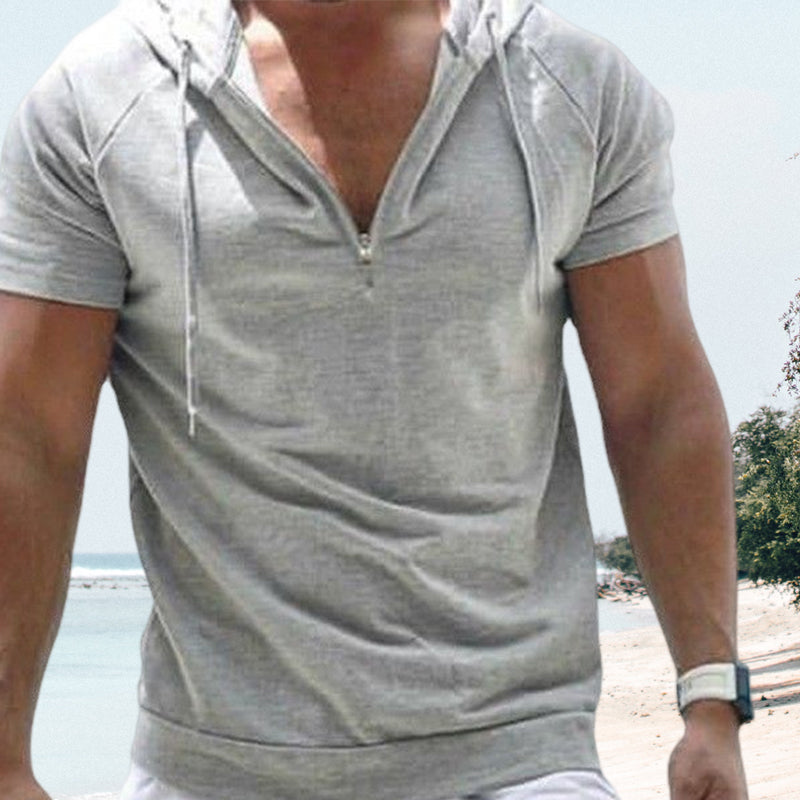 Kaleb® | Summer Men'S Sports T-Shirt With Hood