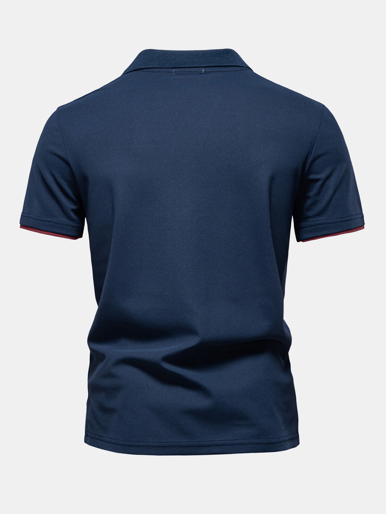 Miles | Contrast Pique V Neck Polo Shirt