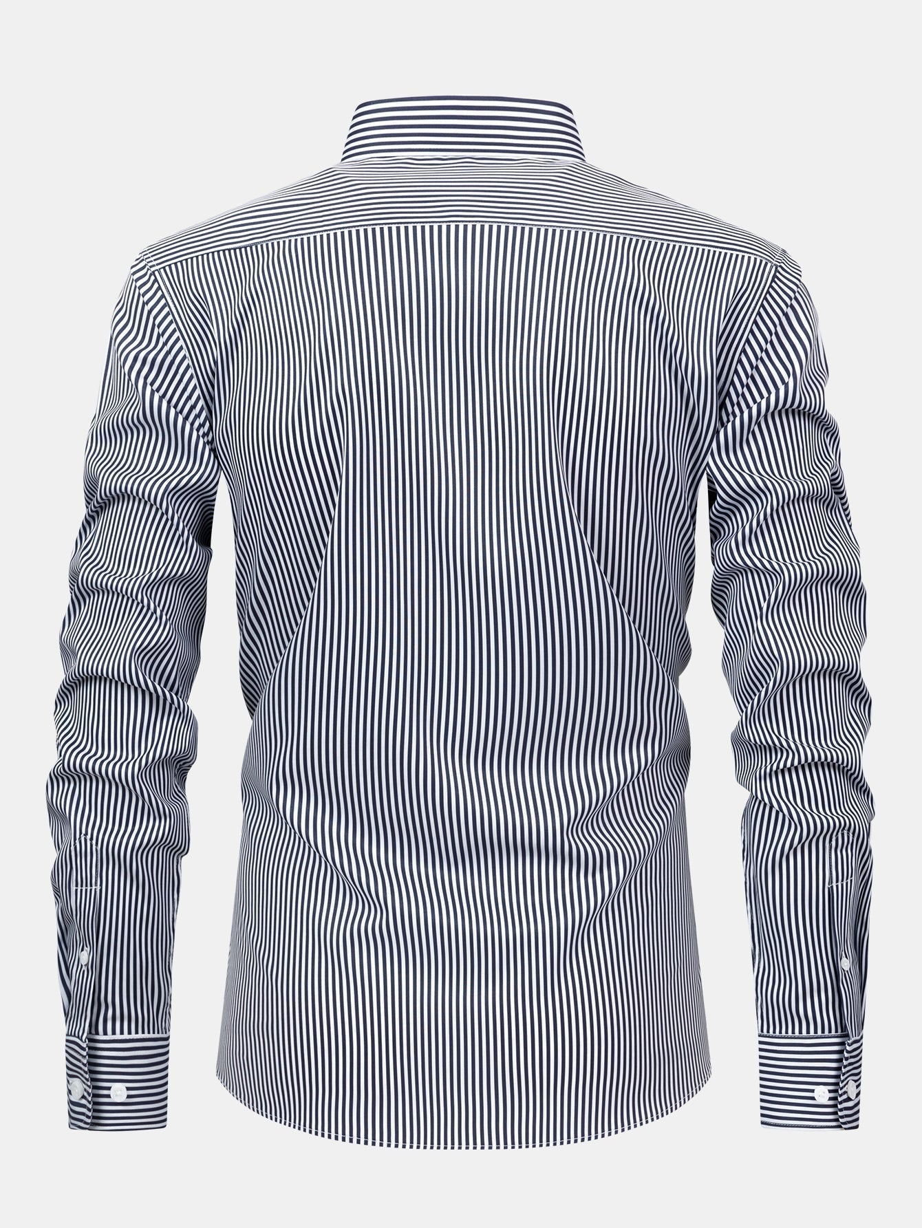 hola STRIPED LONG SLEEVE BUTTON-DOWN SHIRT
