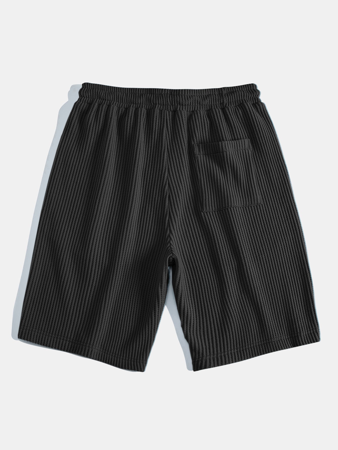 Javier® | Short Sleeved Waffle V-Neck Polo & Drawstring Knitted Waffle Shorts