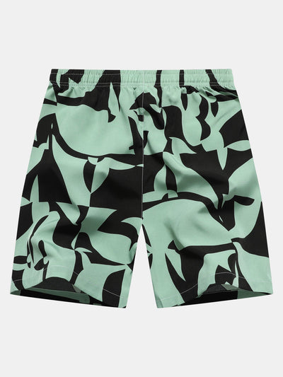Sergio® | Color Block Print Zipper Pocket Shorts