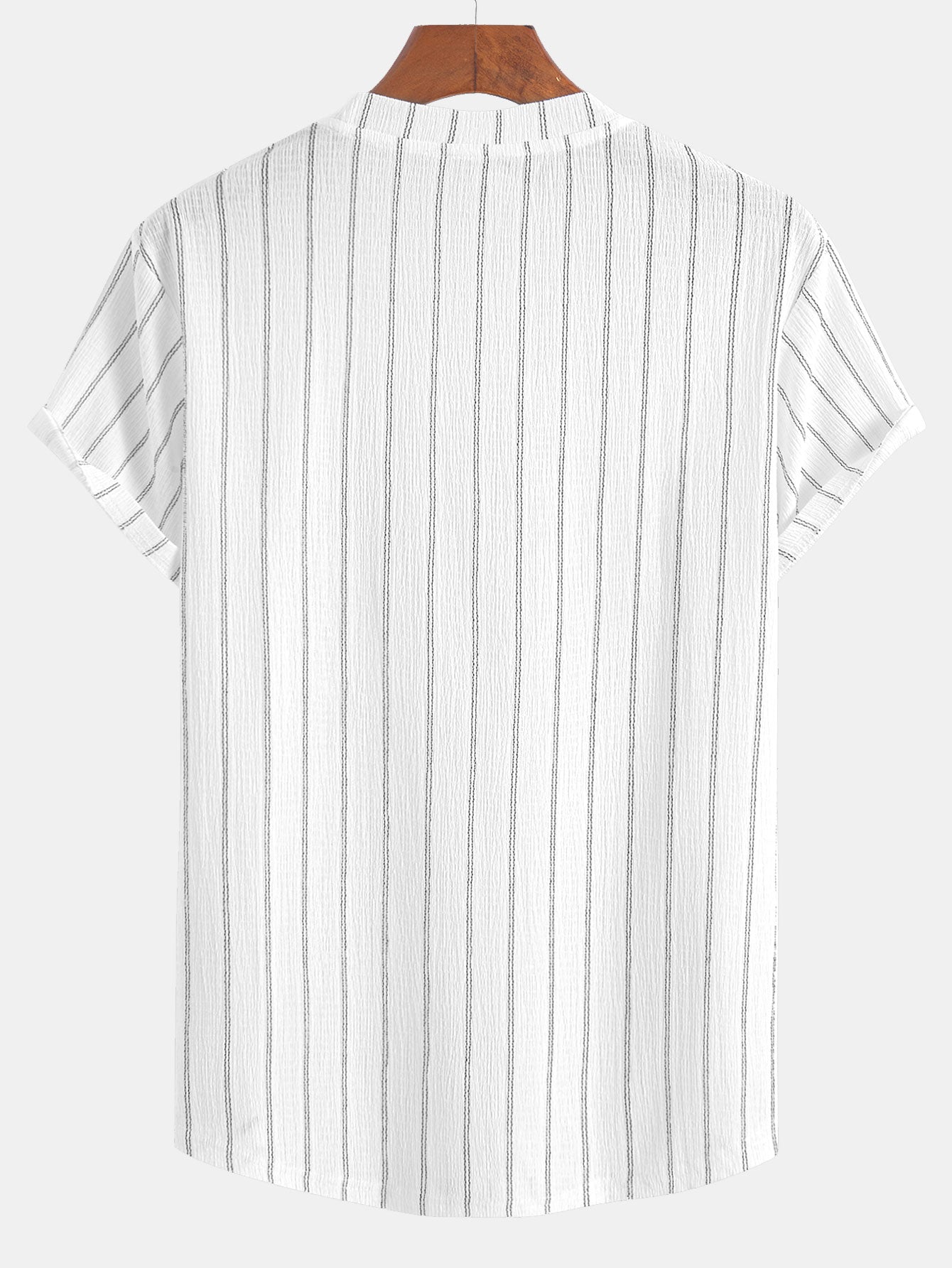 Cipriano® | Stripe Textured Arc Hem T-Shirt