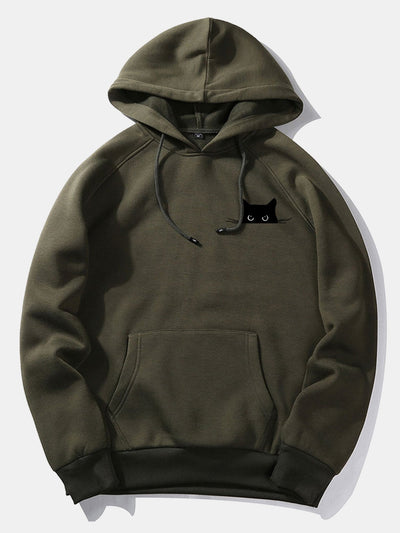 Juan | Black Cat Print Hoodie