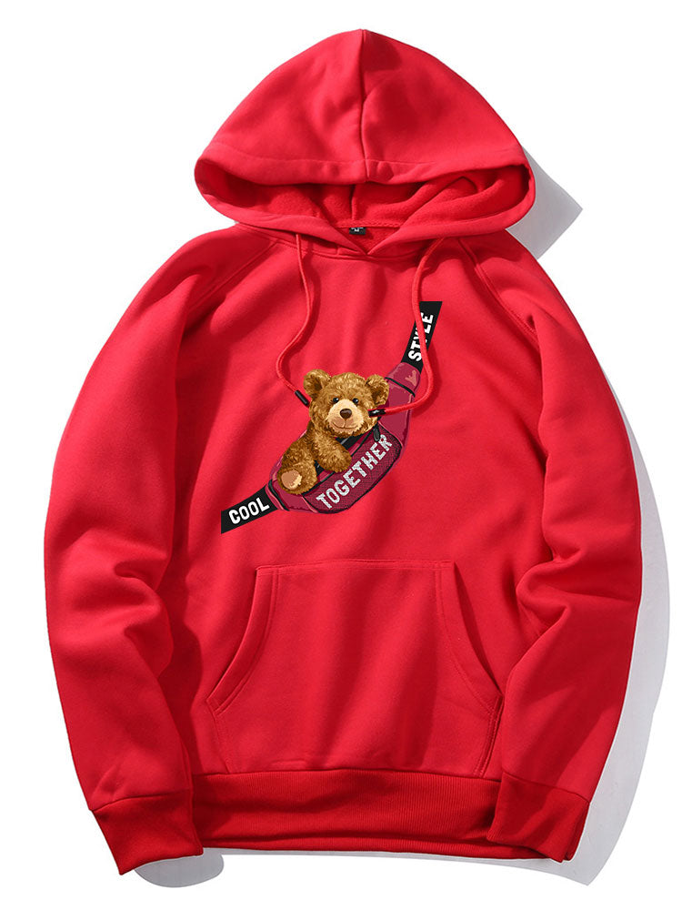 Clay | Shoulder Bag Bear Print Hoodie