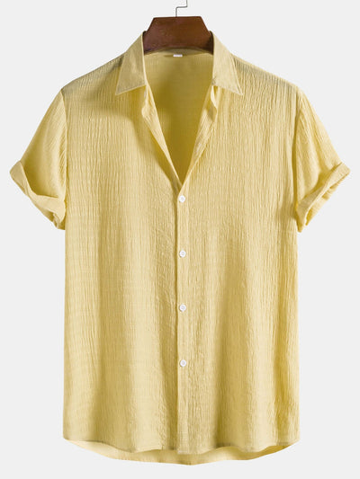 Arvy® | Textured Fabric Short Sleeve Shirt