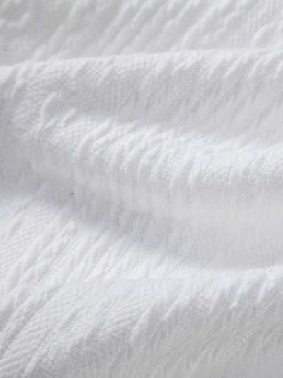 Asare® | Muscle Fit Jacquard Textured Shirt