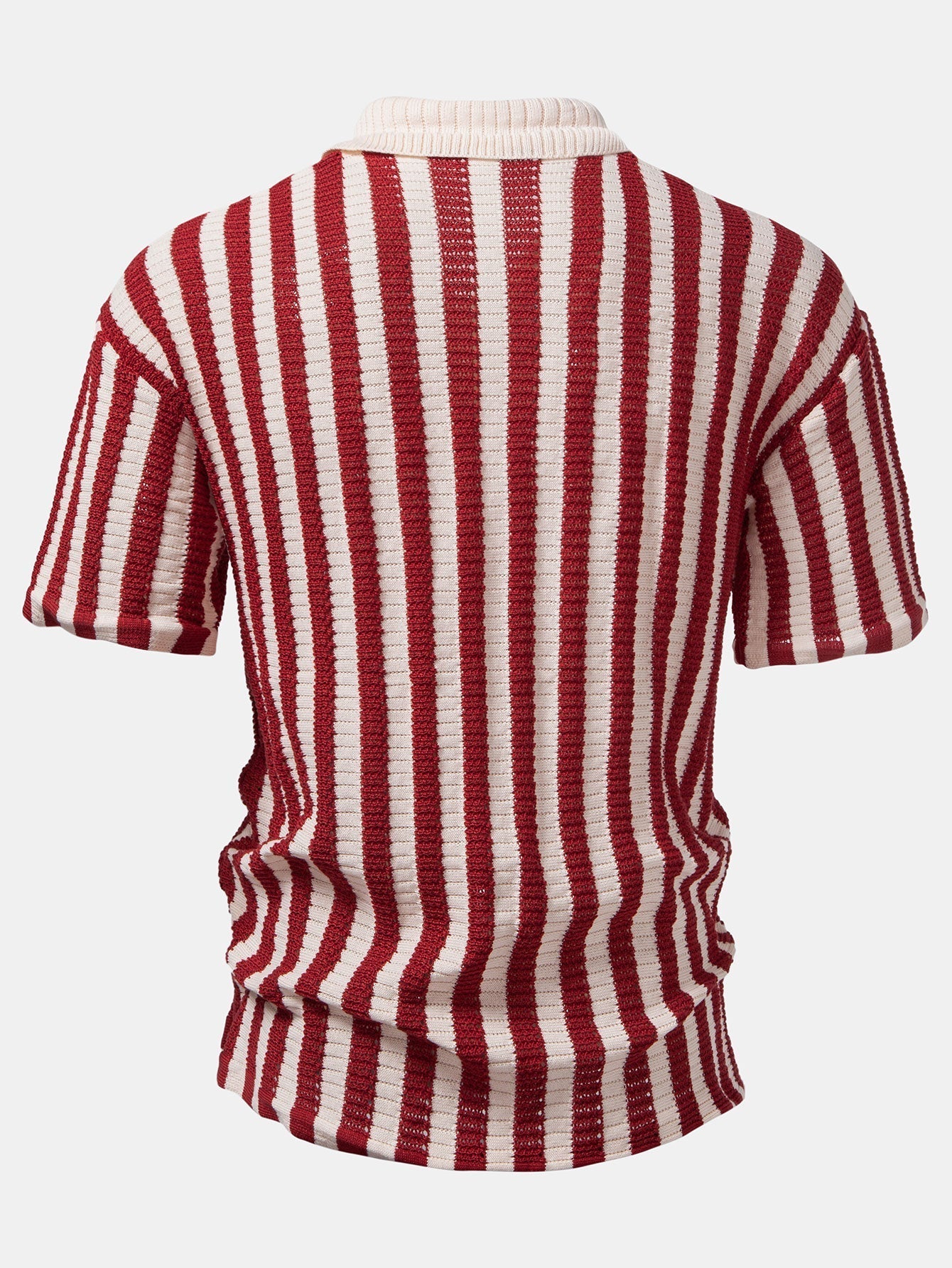 hola STRIPED SHIRT WITH DROP SHOULDERS