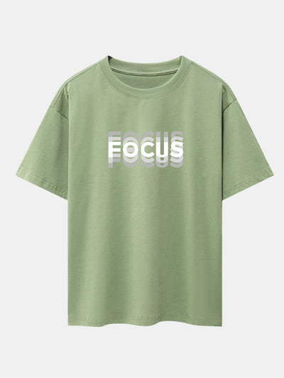 Christopher® | Focus Slogan Print Drop Shoulder Oversize T-Shirt
