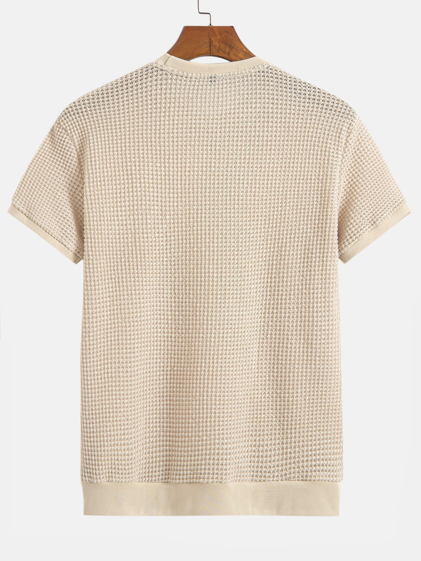 Mauricio® | Short Sleeve Waffle Ribbed Hem T-Shirt
