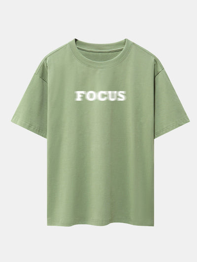 Wayne® | Vague Focus Print Drop Shoulder Oversize T-Shirt