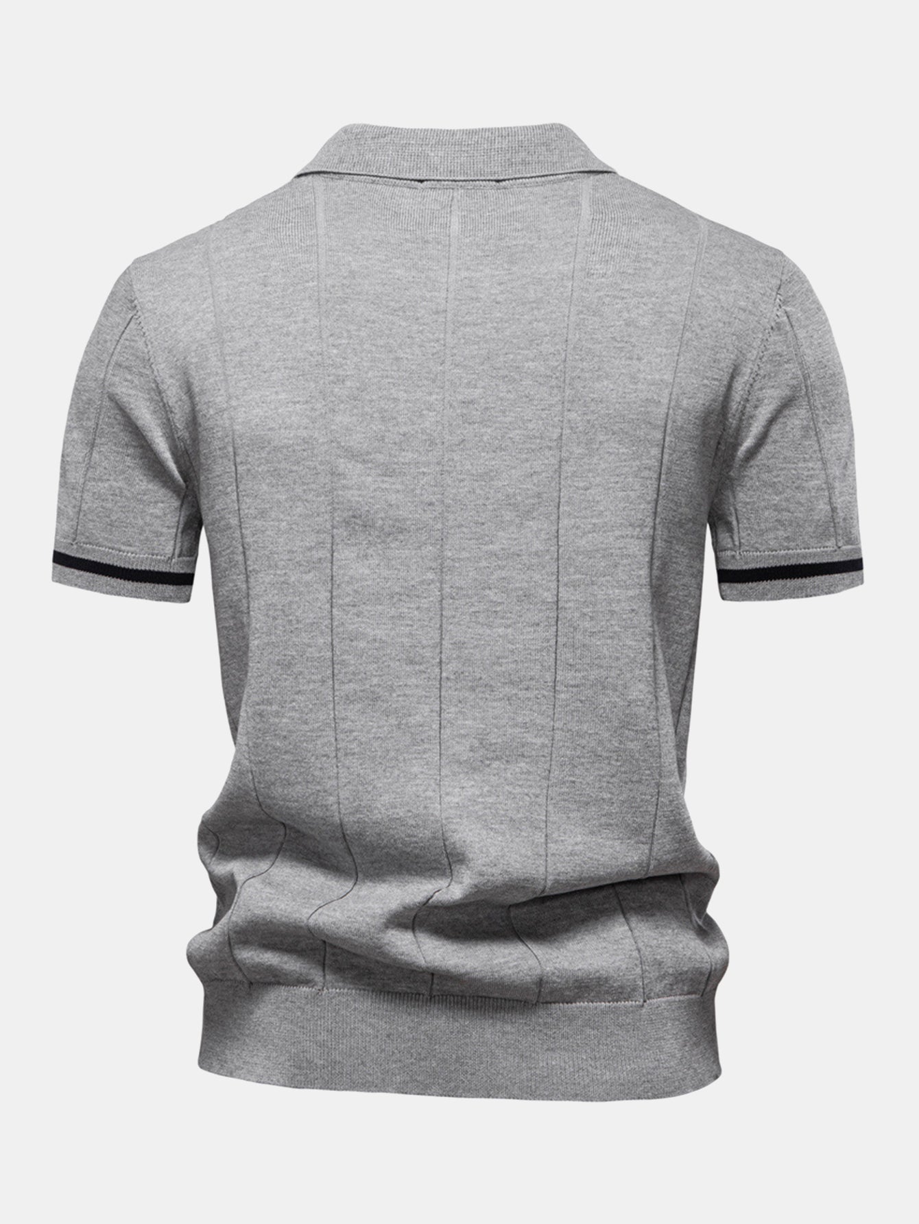 Grayson | Contrast Trim Zipper Knit Polo Shirt