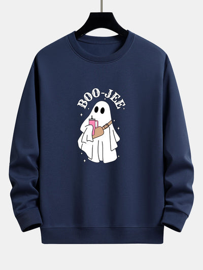 Breogán® | BOO JEE Ghost Print Relax Fit Sweatshirt
