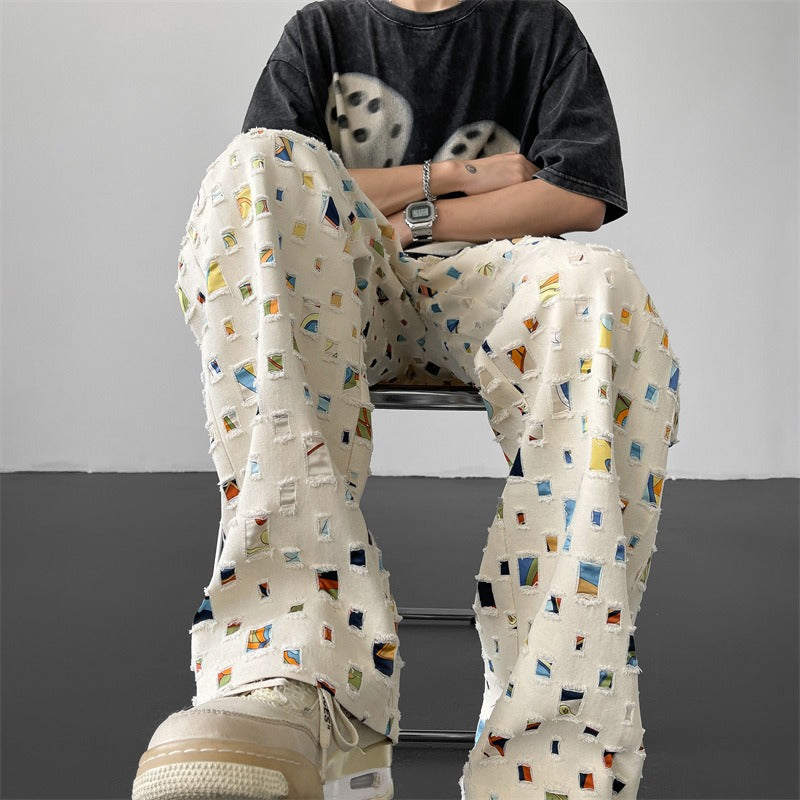 Zacchary® | Artistic Print Trousers