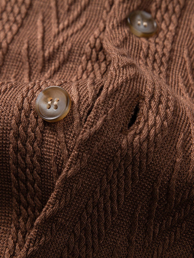 Cesáreo® | Texture Jacquard Cuban Shirt