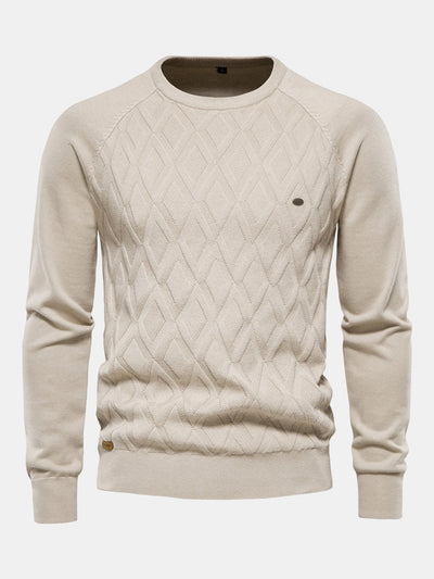 Erasmo® | Geometry Jacquard Crewneck Sweater