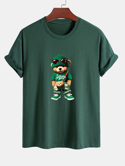 Cándido® | Trendy Bear Print Cotton T-Shirt