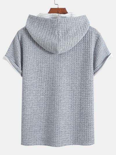 Cliff® | Kangaroo Pocket Waffle Hooded T-Shirt & Shorts