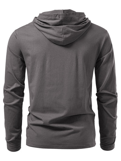 Lino® | Long Sleeved Cotton Hooded T-Shirt