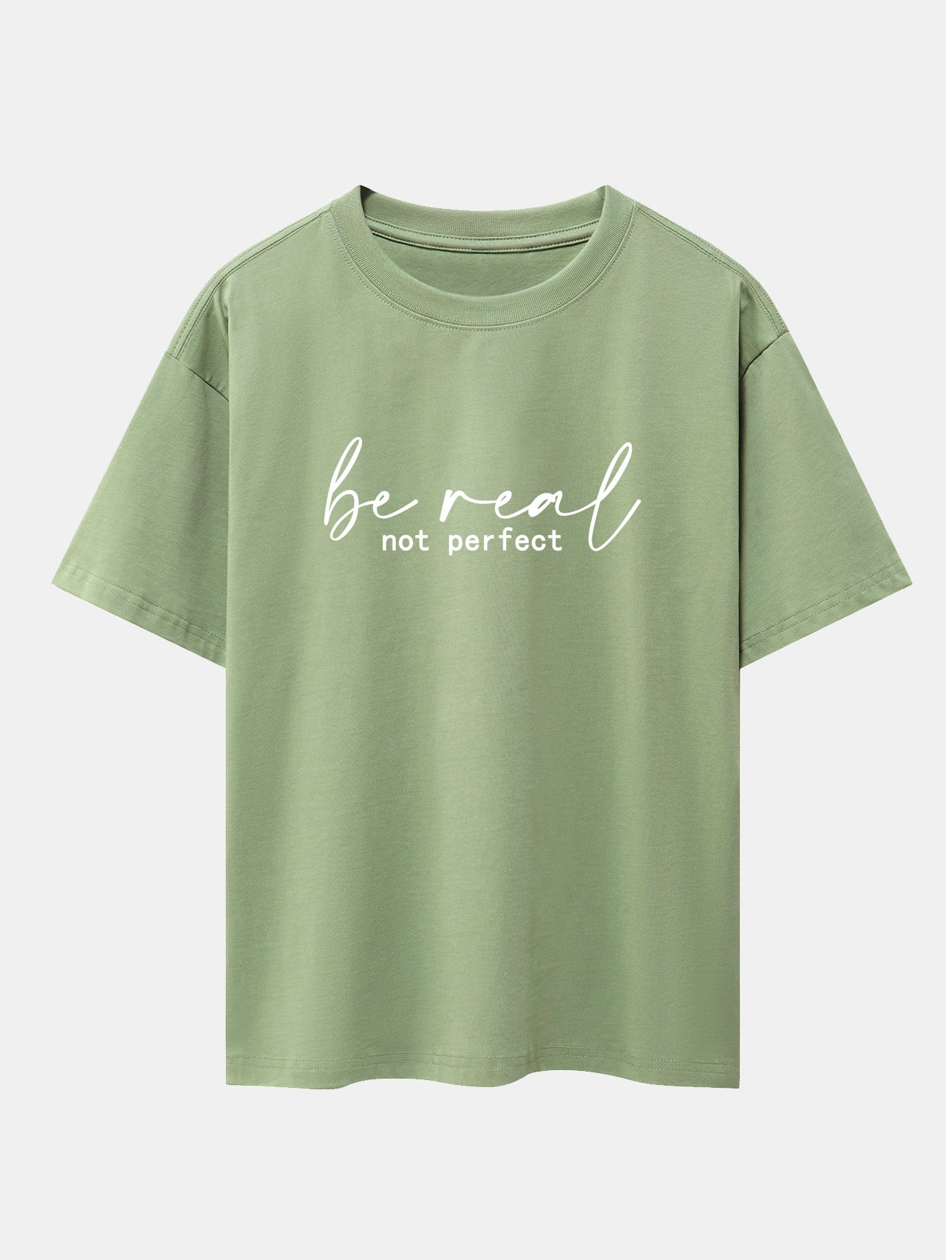 Alexei® | Be Real Not Perfect Print Drop Shoulder Oversize T-Shirt