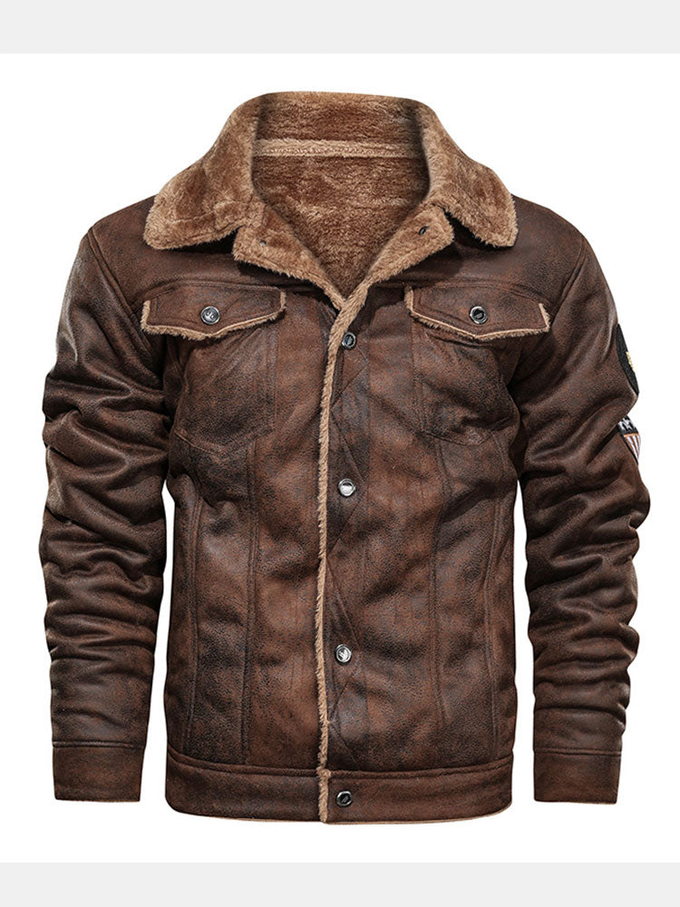 Benito | Regular Fit Faux Fur Lined Faux Suede Jacket