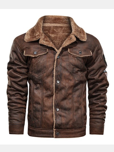 Benito | Regular Fit Faux Fur Lined Faux Suede Jacket