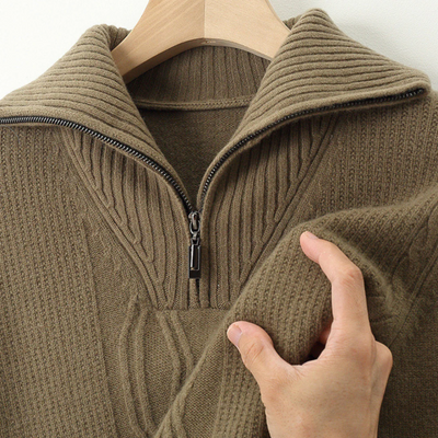 Quinn | Taranto Merino Wool Zip Sweater