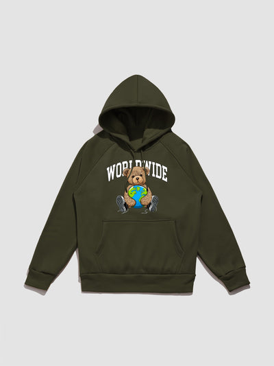 Wesley | Worldwide Bear Print Hoodie