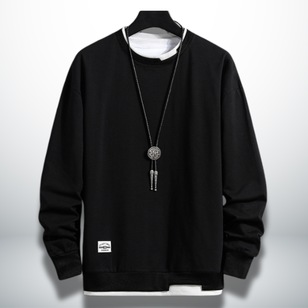 Benedicto® | Comfortable and practical sweatshirt in solid colour