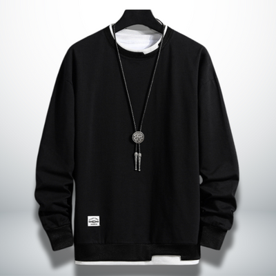 Benedicto® | Comfortable and practical sweatshirt in solid colour
