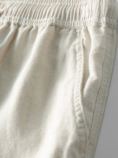 Perfecto® | Linen And Rayon Blend Stand Collar Shirt & Straight Leg Linen Pants