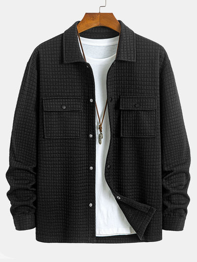 Ahmik® | Quilted Waffle Jacquard Overshirt