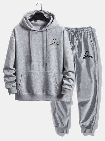 Lionel® | Triangle Mountain Print Relax Fit Hoodie & Jogging Pants