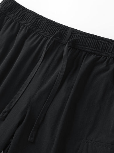 Florentine | Solid Drawstring Cargo Shorts