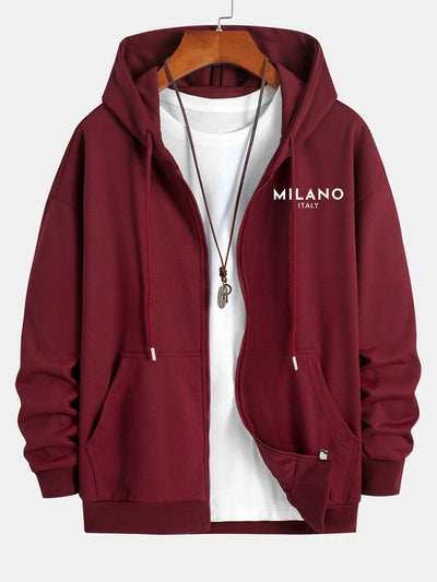 Jonas® | Milano Italy Print Relax Fit Zip Hoodie