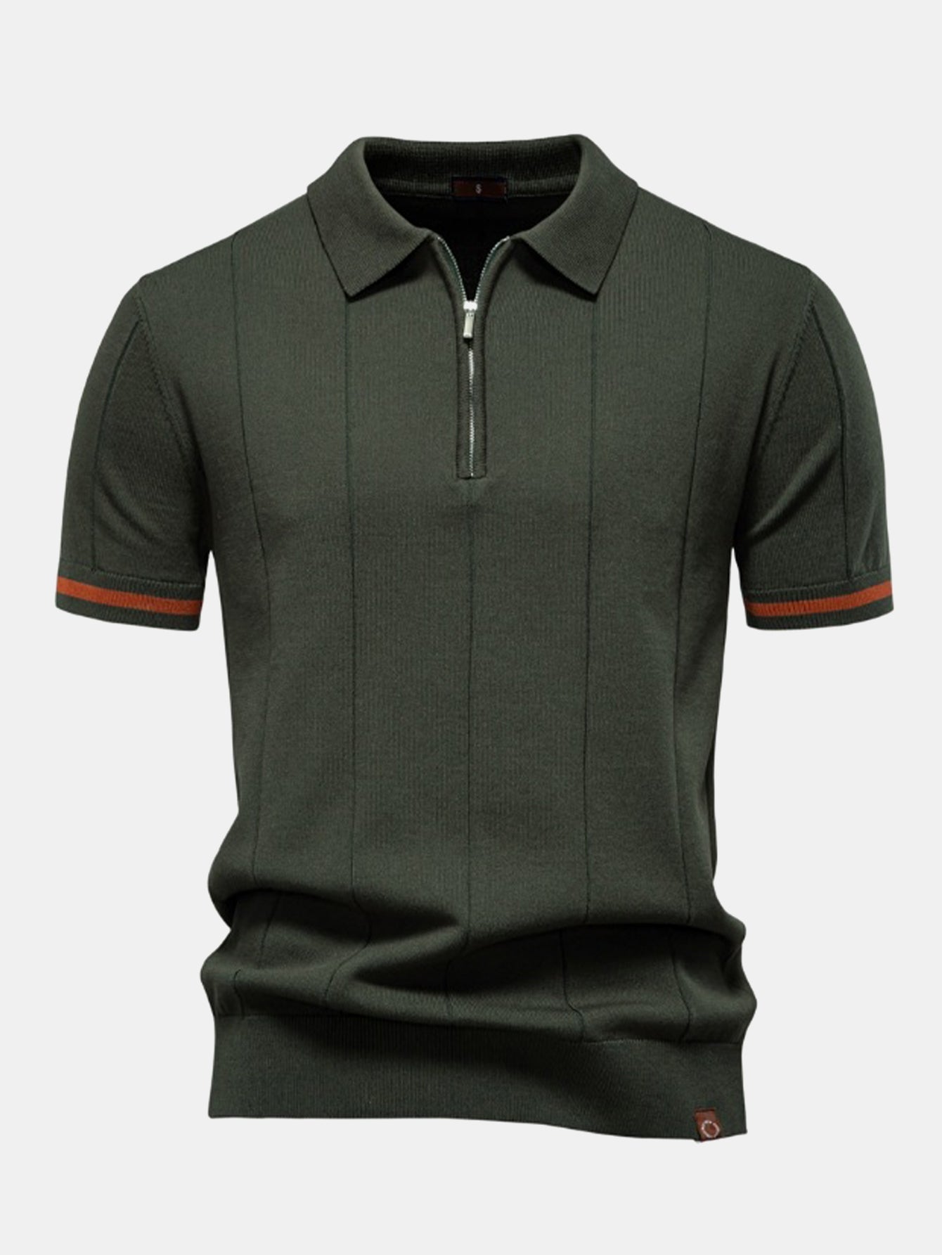 Franklin® | Contrast Trim Zipper Knit Polo Shirt