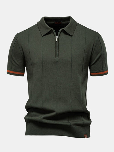 Franklin® | Contrast Trim Zipper Knit Polo Shirt