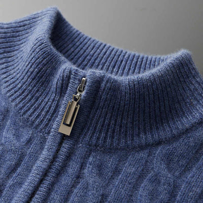 Emmett | Deneb Cashmere Woven Half Zip