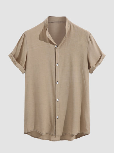Aindreas® | Stand Collar Solid Shirts
