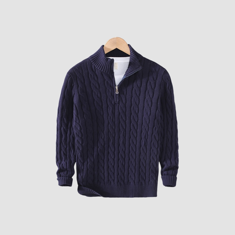 Bialas® | MV Thick Half Zipper Cotton Sweater
