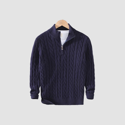 Bialas® | MV Thick Half Zipper Cotton Sweater