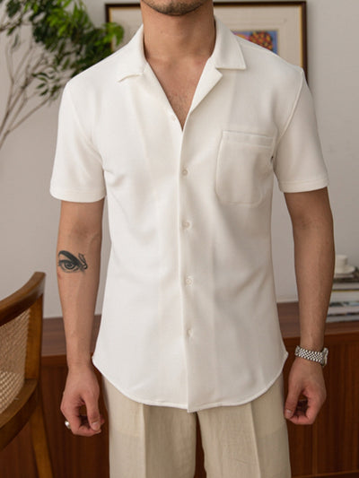 Bharani® | MV Old Money Knitted Cuban Collar Shirt