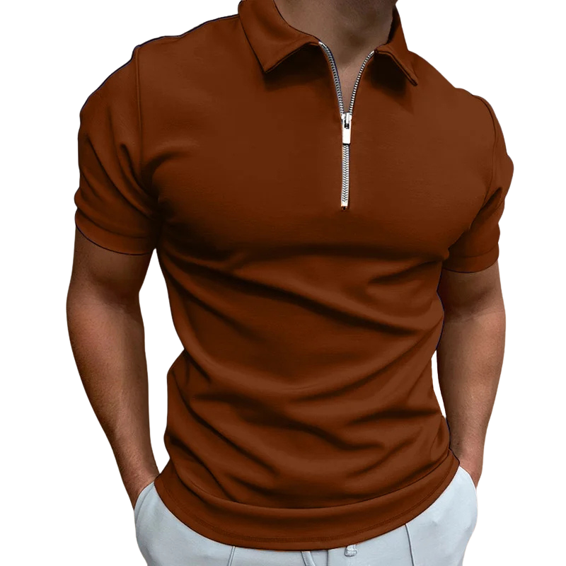 Lucas | MODERN POLO SHIRT WITH MID-ZIP