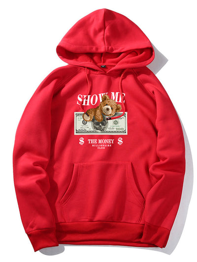 Elvis | Money Bear Print Hoodie