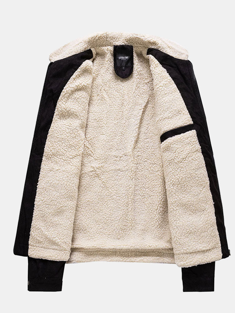 Zephyr | Regular Fit Teddy Lined Faux Suede Jacket