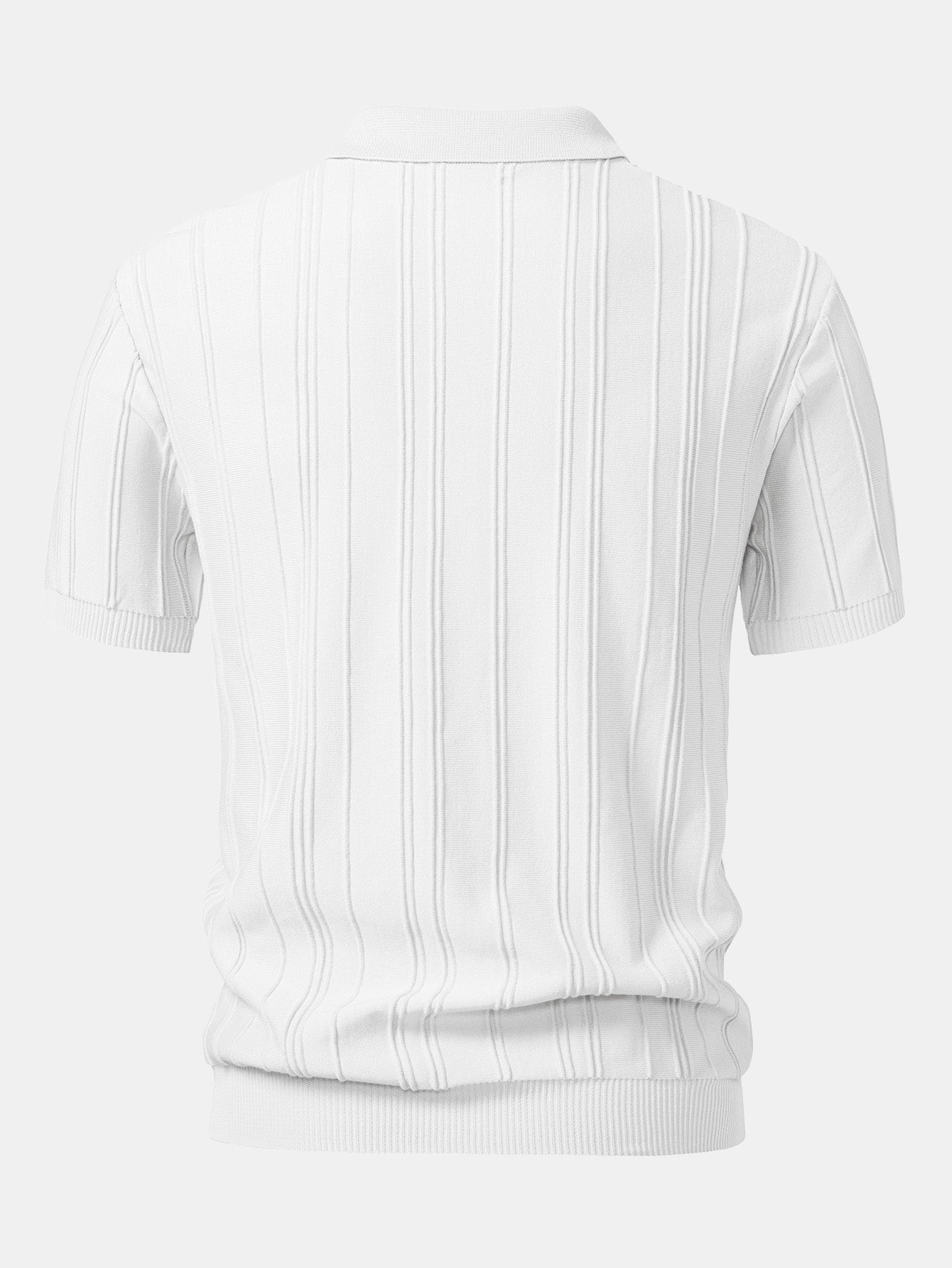 Hunter | Stripe Jacquard Zipper Knit Polo Shirt